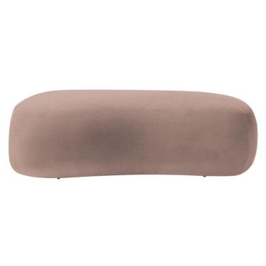 Imagem de Puff Itália 140cm Sala Escritorio Luxo Linho Rosê