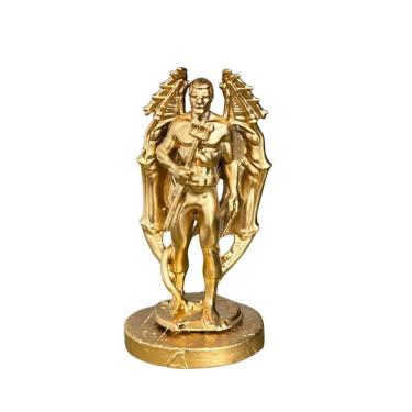 Imagem de Miniatura Religiosa Orixás E Guias Em Resina 3D Dourada 5 Cm