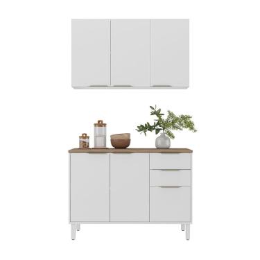 Imagem de Armário de Cozinha Compacta Itatiaia Renova Branco 120cm