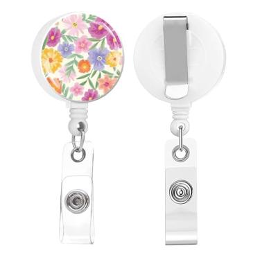 Imagem de Carretel de crachá, porta-crachá retrátil de enfermeira com clipe jacaré, crachá, crachá, clipe para escritório, estudante, médico, enfermeira (pacote com 2 unidades)