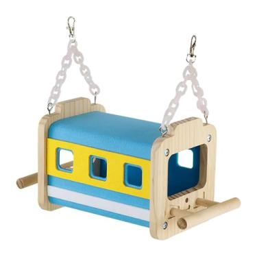 Imagem de Stgfyxgs Cama suspensa para pássaros, rede para papagaios, brinquedo, cama em forma de caverna versátil e multifuncional para agapornis, periquitos e