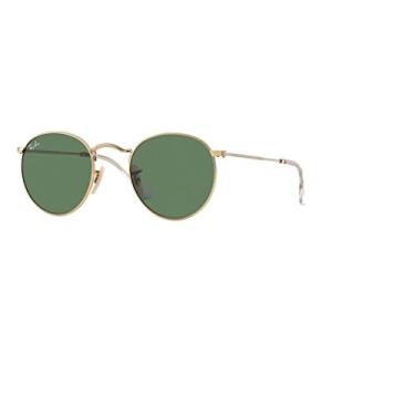 Imagem de Ray-Ban RB3447 001 Óculos de sol redondos Arista dourado/lente verde cristal 50 mm