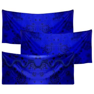 Imagem de Cortina cetim 5,5m 3pç cabine caminhão mb 709 1113 1418 1620 - JG, Azu