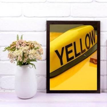 Imagem de Quadro Decorativo Taxi Yellow 45X34Cm - Quadros On-Line