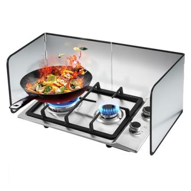 Imagem de Protetor contra respingos de fogão de aço inoxidável de 30 cm, tela dobrável de 4 lados, proteção contra respingos de óleo para cozinha, essencial de cozinha, proteção contra respingos 76,5 x 29,2 x