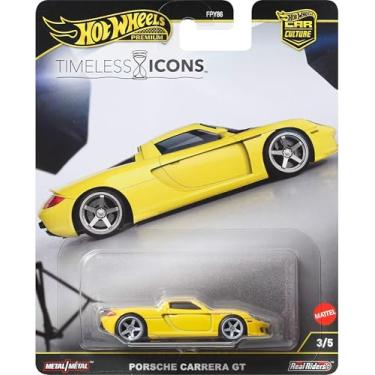 Imagem de Hot Wheels Carro de brinquedo colecionável de cultura de carro premium, escala 1:64, Porsche Carrera GT, veículo de ícones atemporais com pneus de pilotos reais