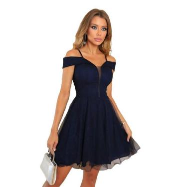 Imagem de Vestido Curto Ombro a Ombro 15 Anos Casamento Civil - Glamoor Festa, A