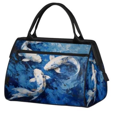 Imagem de Bolsa feminina floral Paisley étnica retrô pequena para o fim de semana para mulheres e homens, bolsa esportiva leve para academia, Cor: 81 cm, 15.2*8.3*11.6 inch, Moderno