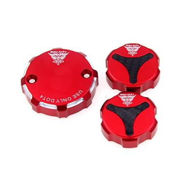 Imagem de Riderjacky Para Ducati MONSTER 950 2021-2022 CNC alumínio embreagem freio dianteiro e tampa do reservatório de fluido de freio traseiro