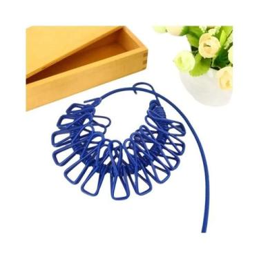 Imagem de Varal Retrátil Portátil Com 12 Prendedores Para Secagem De Roupas Ao A