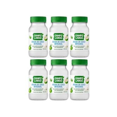 Imagem de Água de Coco Integral Campo Largo 250ml – Kit com 6 Unidades | 100% Natural | Sem Conservantes | Hidratação e Reposição de Eletrólitos