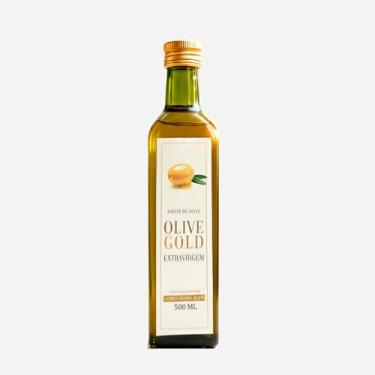 Imagem de Olive Gold Azeite de Oliva Extra Virgem Premium, Garrafa de Vidro, 500ml