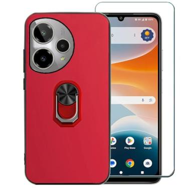 Imagem de Ranyi Capa para celular AT&T Motivate Pro 2 com protetor de tela, TPU flexível fino e suporte de anel giratório 360 com proteção de silicone para Cricket Icon Pro 2026 (smartphone de 6,7 polegadas