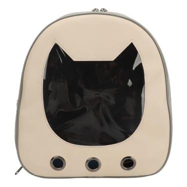 Imagem de Generic Mochila para Transporte de Animais de Estimação Respirável de Grande Capacidade para Viagens de Verão Com Bolsa Portátil para Gatos Bege