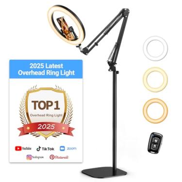 Imagem de Mais recente suporte de telefone com luz de anel, anel de luz Evershop com suporte e suporte de telefone, suporte de telefone LED de 25 cm para gravação com controle remoto para gravação de vídeo, transmissão ao vivo, zoom, Tiktok, YouTube
