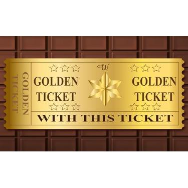 Imagem de QICAIYUN Fundo da foto do bilhete dourado