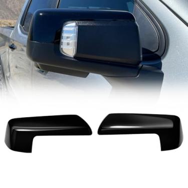 Imagem de KYYET Tampa de espelho retrovisor lateral preta brilhante compatível com Chevy Silverado 1500 GMC Sierra 1500 2019-2023