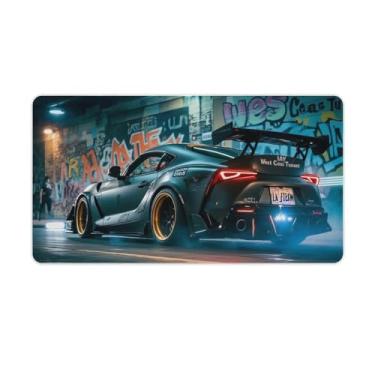 Imagem de HouLaiZhe Tapete de mouse JDM para carro, modificação, velocidade extrema, esportes, grande, para jogos, base de borracha, antiderrapante, acessórios de computador, suprimentos para escritório, casa,