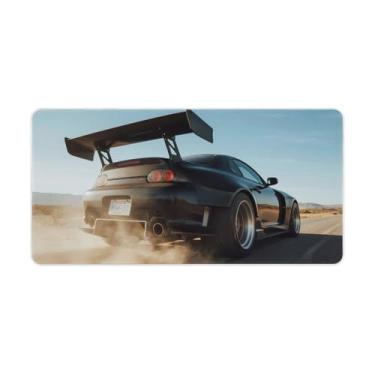 Imagem de HouLaiZhe Tapetes de mesa de carro JDM Speed Sports Car Sup Gaming Mouse pads de mesa grandes para teclado de mesa tapete de computador 30 x 60 cm
