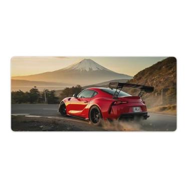 Imagem de HouLaiZhe Red Drift SUP JDM Suporte de carro Fuji Gaming Mouse Pads JDM Car Desk Pads grandes para teclado de mesa de computador Mat40 x 90 cm