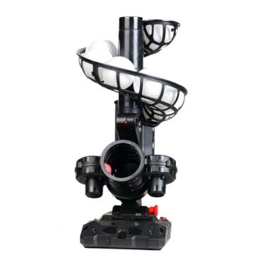 Imagem de Furlihong Máquina de arremesso de beisebol 388BH, 4 ângulos ajustáveis, 3 ângulos de inclinação, carregador portátil/alimentado por bateria, inclui 9 bolas de treinamento, para iniciantes