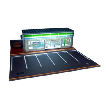 Imagem de Fiocias Estacionamento em Escala 1:64, Expositor de Carros em Miniatura com Luzes LED, Vitrine Simulando Garagem para Colecionadores de Carros em Miniatura, P, B, Tamanho real