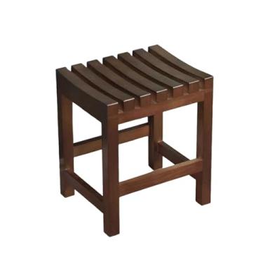 Imagem de oshhni Banco de Canto para Banheiro, Banquinho de Canto para Chuveiro, Apoio para Os Pés, Móvel Pequeno, Banco para Chuveiro, Banco para Sauna, Spa, Sauna In, Castanho escuro