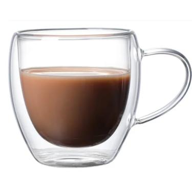 Imagem de Xícara Vidro Duplo Parede Isolante 100 ml Café Chá Suco - Beba Sua Bebida Com Estilo (1)