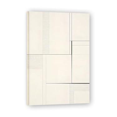 Imagem de Simplicidade e ordem Arte em tela minimalista: Serenidade tons neutros grande área em branco para decoração de espaço calmo 19 x 30 cm emoldurada