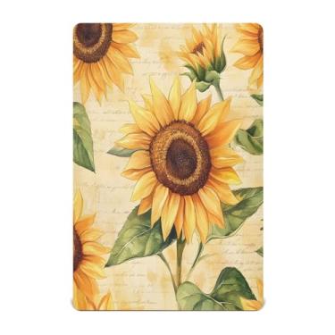 Imagem de STAYTOP Lençóis de berço de girassóis para meninos e meninas, lençol com elástico para berço padrão e colchão infantil, lençol de microfibra supermacia, 99 × 69 × 5 cm