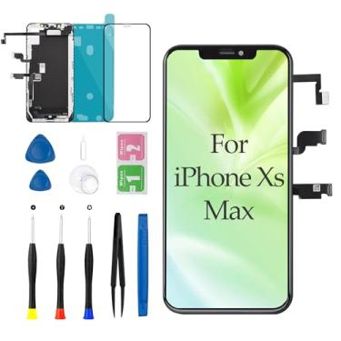 Imagem de CLNGAI Substituição de tela para iPhone Xs Max com sensor de proximidade de alto-falante auricular LCD de 6,5 polegadas, tela sensível ao toque, digitalizador com kit de ferramentas de reparo A1921