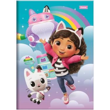 Imagem de Caderno Brochura 1/4 Capa Dura a Casa Mágica da GABBY 80 Folhas Pacote