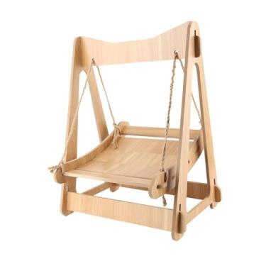 Imagem de Naroote Cama de Rede para Animais de Estimação, Confortável, Resistente, Fácil de Instalar, Rede de Balanço para Gatos, para Cochilo Confortável para Animais de Estimação Pequenos, Bege 38 X 29 X 50