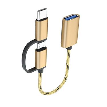 Imagem de aqxreight Cabo Gold USB 3.0 OTG A para Tipo C Micro Adaptador Multifuncional Portátil USB para Tipo C Cabo Uma Experiência Proporcionando Interface Adaptador 3 OTG de Alta Nossas Tarifas A para