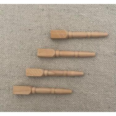 Imagem de Air-Ads Supplies Pernas de móveis de madeira em miniatura, madeira natural, pernas de mesa retas, 5 cm de altura, materiais de construção de casa de bonecas escala 1:12, pacote com 4, #5legs