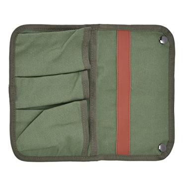 Imagem de Eujgoov Saco de Armazenamento do Apoio de Braço da Cadeira de Acampamento, Bolsa Organizadora de Suspensão de Lona Com Vários Bolsos para Cadeiras Dobráveis ​​do Gramado da Praia Ao Ar Livre (Verde)