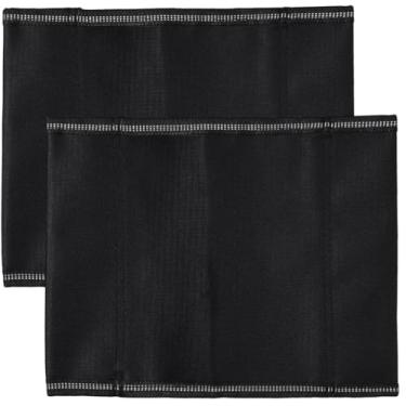 Imagem de GORGECRAFT 2 peças de capa dobrável para banco de acampamento de lazer 19 x 24 cm capas de cadeira de acampamento portátil preta dobrável leve almofada de pesca para caça, mochila, viagem