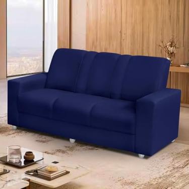 Imagem de Sofá 3 Lugares Suede Confortável e Elegante – Cores Diversas (Azul)
