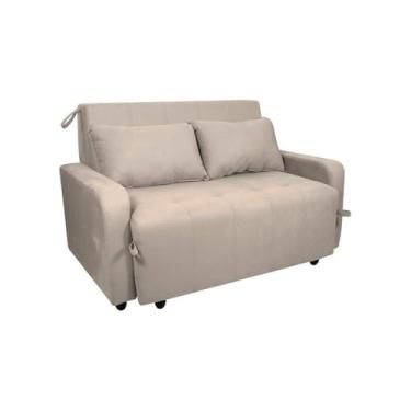 Imagem de Sofá Cama New Suede Matrix – Sofisticação e Conforto para Sua Sala de Estar (Bege)