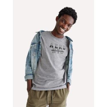 Imagem de Camiseta Aeropostale Aero NYC Logo Mescla Médio-Masculino