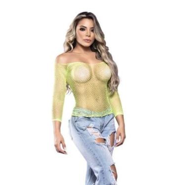 Imagem de Blusa Arrastão com Strass Manga Longa Yaffa - Y2092-Feminino