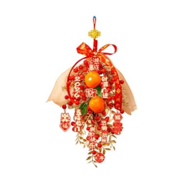 Imagem de Baoblaze Decoração de Ano Chinês para pendurar na entrada, placa tradicional para pendurar na porta da frente, Ano do Cavalo 2026, Style D