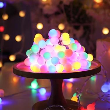 Imagem de Cordão de Luz LED Decorativo 10 Metros USB com 66 Lâmpadas Bolha Amarelo/RGB – Iluminação para Natal, Festas e Decoração(10 Metros - RGB,3)
