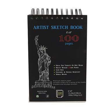 Imagem de SIWOTED Esboço Livros 100pcs A5 Tamanho Espiral Encadernação Design Almofadas de Fundo Duro Escrita Brilhante Desenho Notebook para Pintura