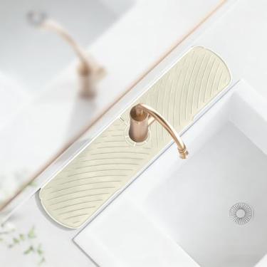 Imagem de Tapete de torneira para pia de cozinha, protetor de respingos ultra absorvente, bandeja de bacia de pedra de diatomita, protetor de respingos de cozinha, almofada absorvente de torneira para balcão de