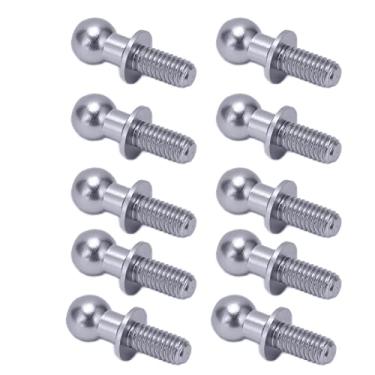 Imagem de Generic 10 Peças de Haste de Ligação de Cabeça de Bola de Metal Extremidade do Amortecedor para Carro RC Tamiya TT01 TT02, Hastes de Pista de Liga de Alumínio Leve que Melhoram a Aparência do (#4)
