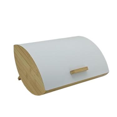 Imagem de Baoblaze Caixa de pão para de cozinha, organizador multifuncional, estilo fazenda, com tampa enrolável, recipiente para despensa, biscoitos e outros, 30.5 X 24.5 X 16 Cm