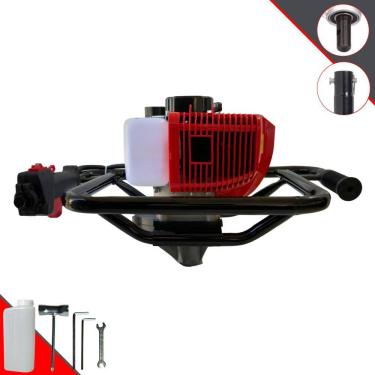 Imagem de Perfurador de Solo Sem Broca Profissional Anmax GD520B À Gasolina 2T 52cc 2,2HP de Potência 7.000rpm Para Plantio e Construção Civil