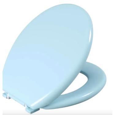 Imagem de Oval Universal Tampa para Vaso Sanitário - Não Almofadado(Azul Claro)
