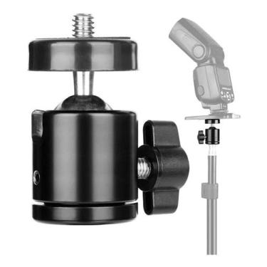 Imagem de Kit c/ 3 Mini Ball Head Suporte Cabeça Tripé, Monopé, Ring Light, Celu